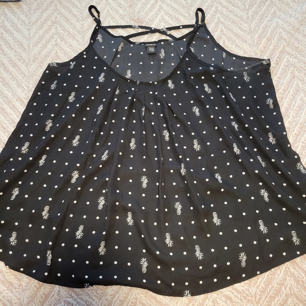 Torrid Size 5 Pineapple Chiffon Cami